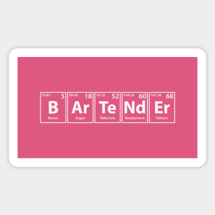 Bartender (B-Ar-Te-Nd-Er) Periodic Elements Spelling Magnet